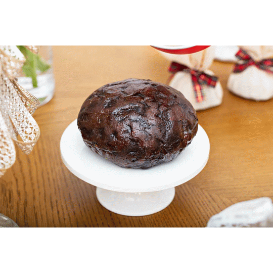 Gluten-Free Christmas Pudding - Round