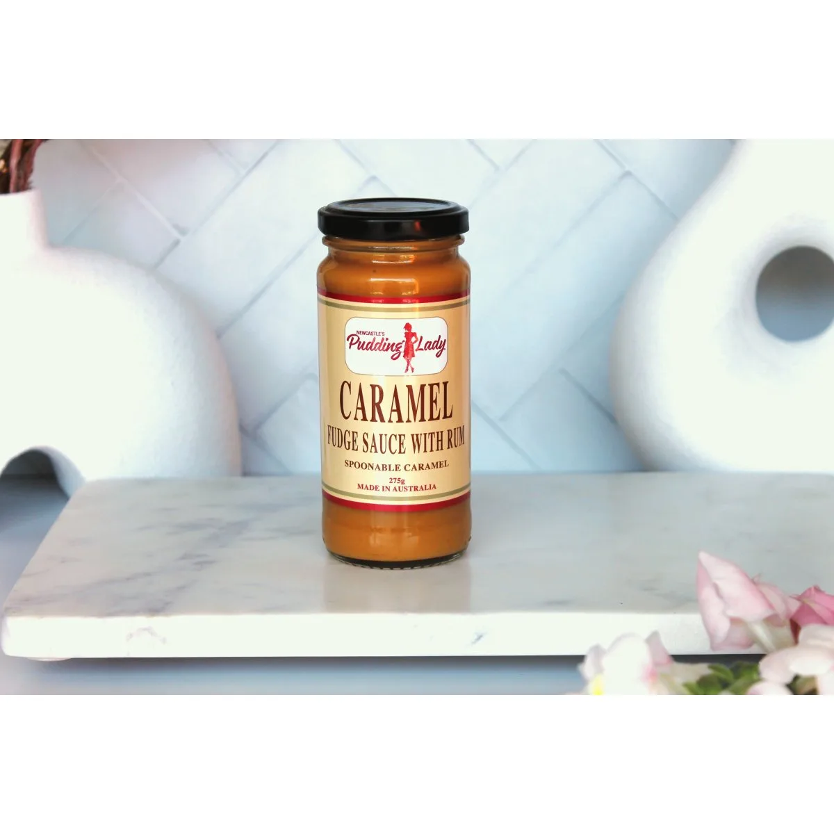 Caramel Fudge Sauce with Rum 275g Jar